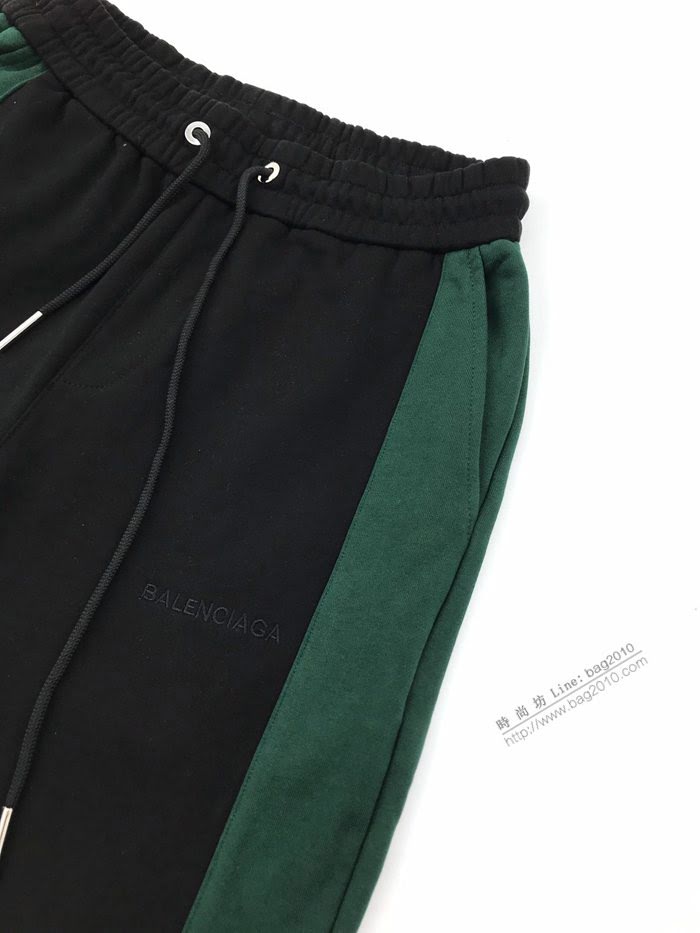Balenciaga男裝 巴黎世家秋冬新款撞色拼接加厚衛褲  ydi3454